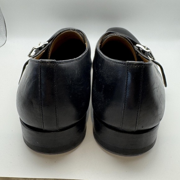 Magnanni‎ Shoes Mens 9.5 Black Leather Double Monk Strap Dress Miro Square Toe main image 6
